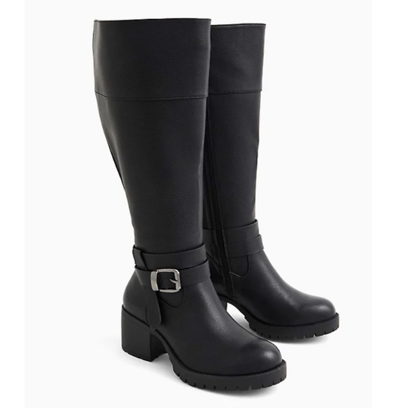 NWT TORRID WW/CALF Lug Sole Buckle Boot - Picture 3 of 11